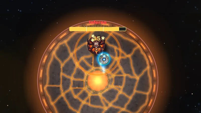 Boss fight against Inferno